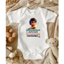 Lupi Amca Yazılı Erkek Zıbın Body %100 Pamuk