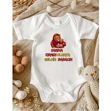 Lupi Taraftar Temalı Unisex Baba Yazılı Zıbın Yenidoğan İçin Eğlenceli Tasarım