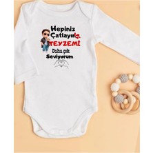 Lupi Teyze Yazılı Bebek Body Zıbın %100 Pamuk