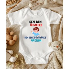 Lupi Öpme Yazılı Yazılı Zıbın Hediye Yenidoğan Anne Baba Hala Yenge Amca Dayıya