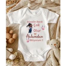 Lupi Hala Yazılı Zıbın Unisex 9 Ay Hediye Eğlenceli Tema Çıt Çıt İlikleme