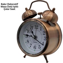 Bronz Metal Masa Saati Midastech