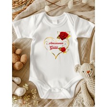 Lupi Amcasının Gülü Yazılı Bebek Zıbın % Yüz Pamuk