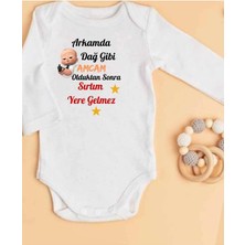 Lupi Amca Yazılı Bebek Body Zıbın %100 Pamuk