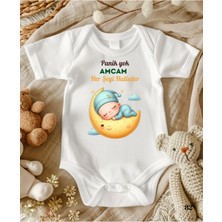 Lupi Amca Yazılı Bebek Body Zıbın %100 Pamuk