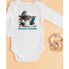 Lupi Amca Yazılı Bebek Body Zıbın %100 Pamuk