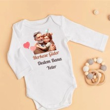 Lupi Dedeye Hediye Dede Baskılı Bebek Dede Zıbıni Dede Yazılı Bebek Zıbın