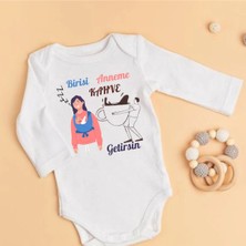 Lupi Anne Baskılı Eğlenceli Zıbınlar Anne Yazılı Bebek Anneye Hediye Bebek Hediye Teyze Hediye