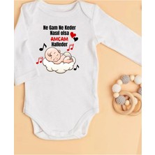 Lupi Amca Yazılı Bebek Body Zıbın %100 Pamuk