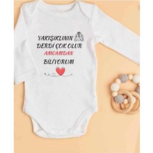 Lupi Amca Yazılı Bebek Body Zıbın %100 Pamuk