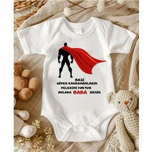 Lupi Amca Yazılı Bebek Body Zıbın %100 Pamuk