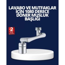 Esnek 1080° Musluk Başlığı 3 Eklemli Hareketli Su Modlu Lavabo Aparatı Midastech