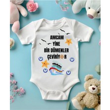 Lupi Amca Yazılı Bebek Body Zıbın %100 Pamuk