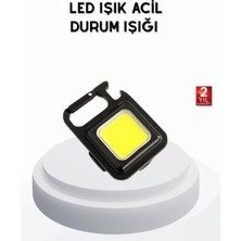 MidasTech Mini 800 Lümen LED El Feneri – USB Şarjlı, 3 Kademeli Işık, Şişe Açacaklı Taşınabilir T