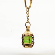 Değirmen Grup Pirinç Yeşil Gaz Lambası Tasarımı Anahtarlık