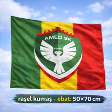 Zerya Amedspor Tasarımlı Bayrak - Amed Spor Bayrağı 50X70 (Raşel Kumaş)