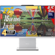 Lenovo Ideacentre 27ILL11 Intel Core U7-256V 16GB 1tb 27 Fhd Freedos Beyaz Aı-Powered Aıo Bilgisayar