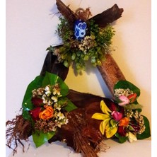 Ceyyiz Çiçekli El Yapımı Kapı Süsü