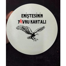 Lupi Temalı Enişte Yazılı Ahşap Kapı Süsü