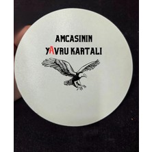 Lupi Temalı Amca Yazılı Ahşap Kapı Süsü