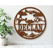 Lupi Isimli Ahşap Kapı Süsü Isimli Bebek Odası