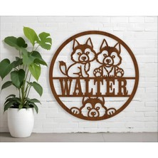 Lupi Isimli Ahşap Kapı Süsü Isimli Bebek Odası