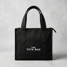 Mericline Siyah Kanvas Yumuşak Kol Çantası The Tote Bag