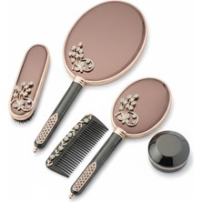 Ceyyiz Monaliza 5li Lüks Inci Ayna Tarak Fırça Çeyiz Takımı