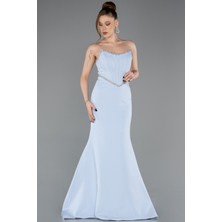 Abiyefon Su Yolu Straplez Balen Korse Detay Abiye Elbise ABU5747