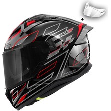 Givi 50.9 Assault Kapalı Motosiklet Kaskı Siyah - Titanyum - Kırmızı
