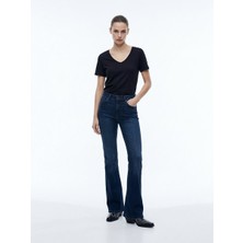 LTB V Yaka Basic Siyah T-Shırt