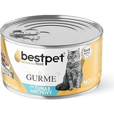 SHC4200 Bestpet Yetişkin Gurme Kediler Için, Tahılsız, Jöle Içinde Ton Balığı Parça Etli Yaş Mama, 85 gr x