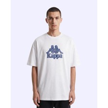 Kappa Linea Erkek Beyaz Oversize Tişört