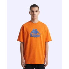 Kappa Linea Erkek Koyu Turuncu Oversize Tişört