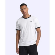 Kappa Logo Pawel Erkek Beyaz-Siyah Regular Tişört