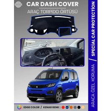 E-BİZ Peugeot Rifter (2018-2025) Torpido Örtüsü Ön Göğüs Koruma Torpido Koruma Tam Uyum Kaymaz Özel Kesim