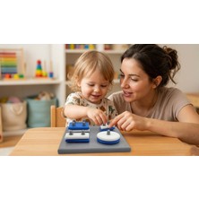 Arcanium Renkli Geometrik Şekiller Eşleştirme ve Sıralama Tablası - Okul Öncesi Eğitici Oyuncak