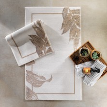 Schafer Home Leafy 2 Li Pamuk Floş Banyo Paspası-Bej