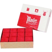 Bilardo Tebeşiri Kırmızı - Orjinal Master Amerika Tebeşiri 2 Li Paket ( 24 Adet 12+12 )