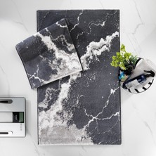 Schafer Home Retro 2 Li Pamuk Floş Banyo Paspası-Gri