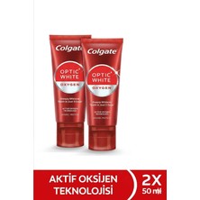 Colgate Optic White Oxygen Aktif Oksijen Teknolojisi Beyazlatıcı Diş Macunu 50 ml x2