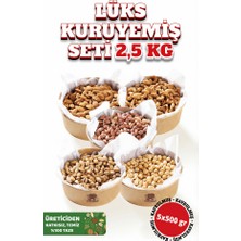 ÇITLAT ÇEREZ SHOP Lüks Kuruyemiş Seti 2,5 kg (5X500G) Antep Fıstığı, Kaju, Badem, Fıstık, Fındık-Yeni Mahsul Taze