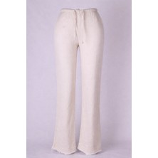 Trender Kanvas Ekru Kadın Pantolon 5504