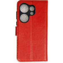 Nrzsnt Newface Tecno Camon 20 Prime Tr S Plus Kapaklı Kılıf - Kırmızı