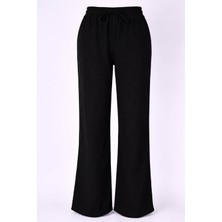 Trender Kanvas Siyah Kadın Pantolon 5118