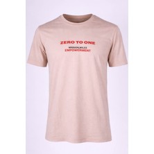 Trender 26YDT1000024 Taş Erkek T-Shirt Zero To One O Yaka
