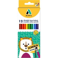 Adel Silinebilir Kuru Boya Kalemi 12'li Renkli Kalem Seti Eğlenceli Çizimler İçin