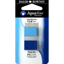 Daler Rowney Aquafine 2'li Cobalt Blue Hue ve Phthalo Blue Taş Sulu Boya Seti 110-142