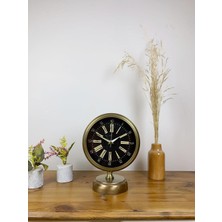 Karahanbey Eskitme Metal Zarif Masa Saati 25×20 cm