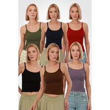 Yade Fashion Kadın Askılı Atlet 6’lı Set